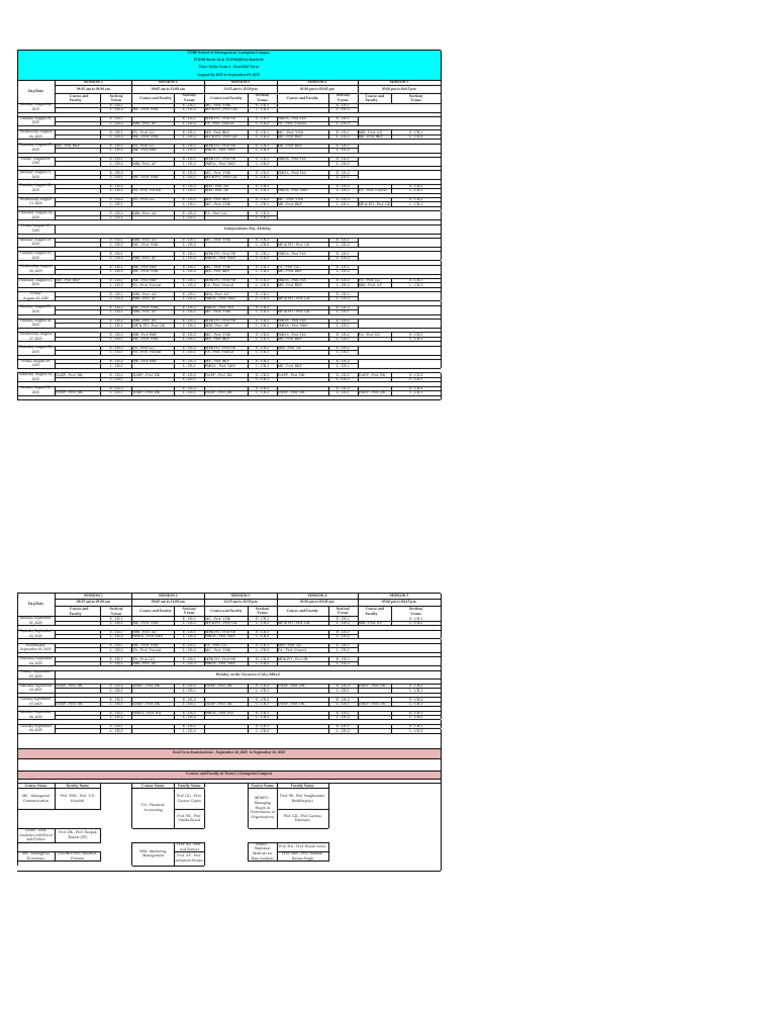 PGDM Term-1 Course Schedule 2025 | PDF