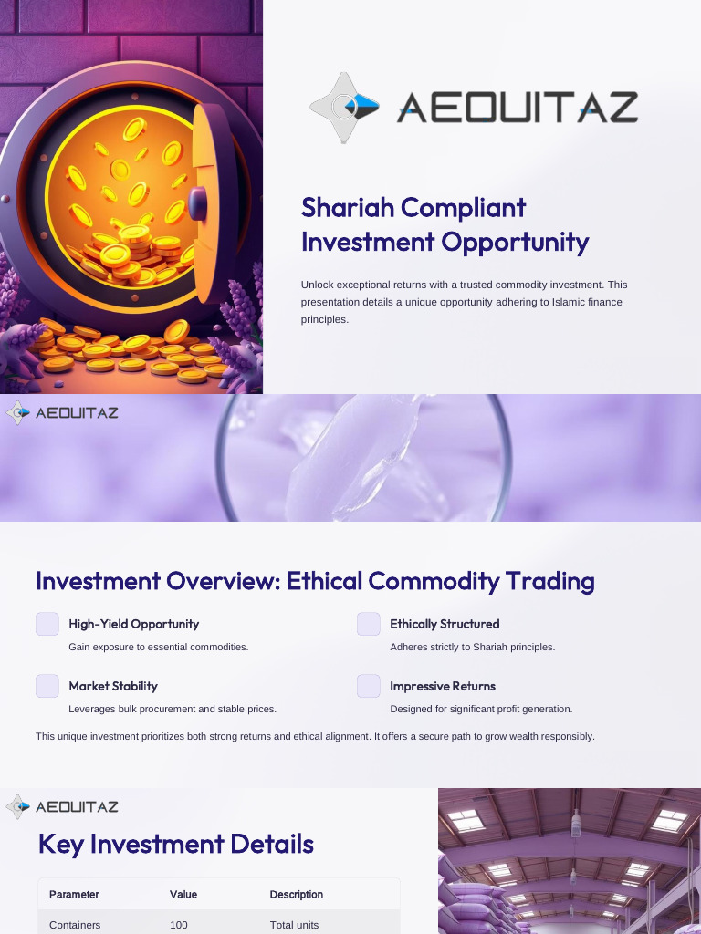 Shariah Compliant Investment Opportunity | PDF | Islamic Banking And ...