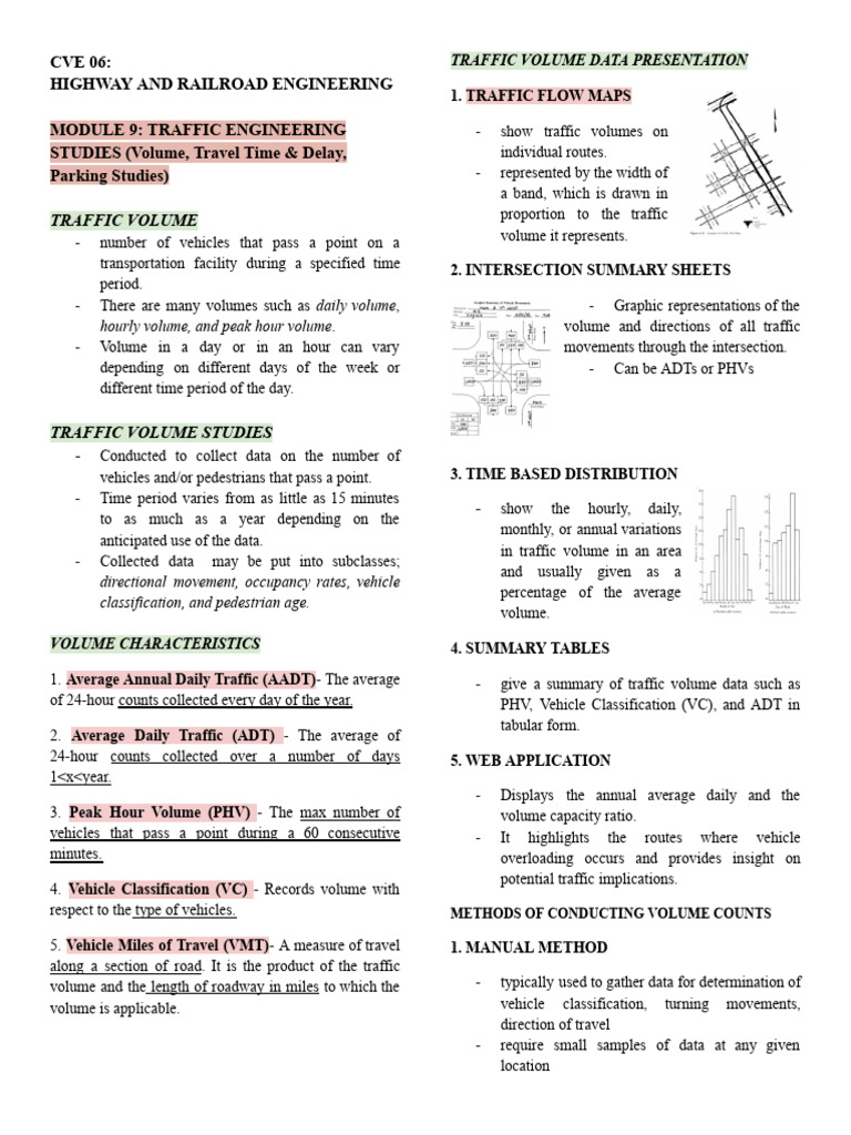 Traffic Volume and Delay Studies | PDF | Traffic | Intersection (Road)
