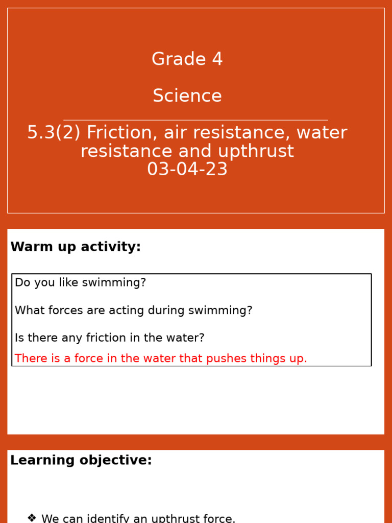 Understanding Water Resistance Forces | PDF | Buoyancy | Water