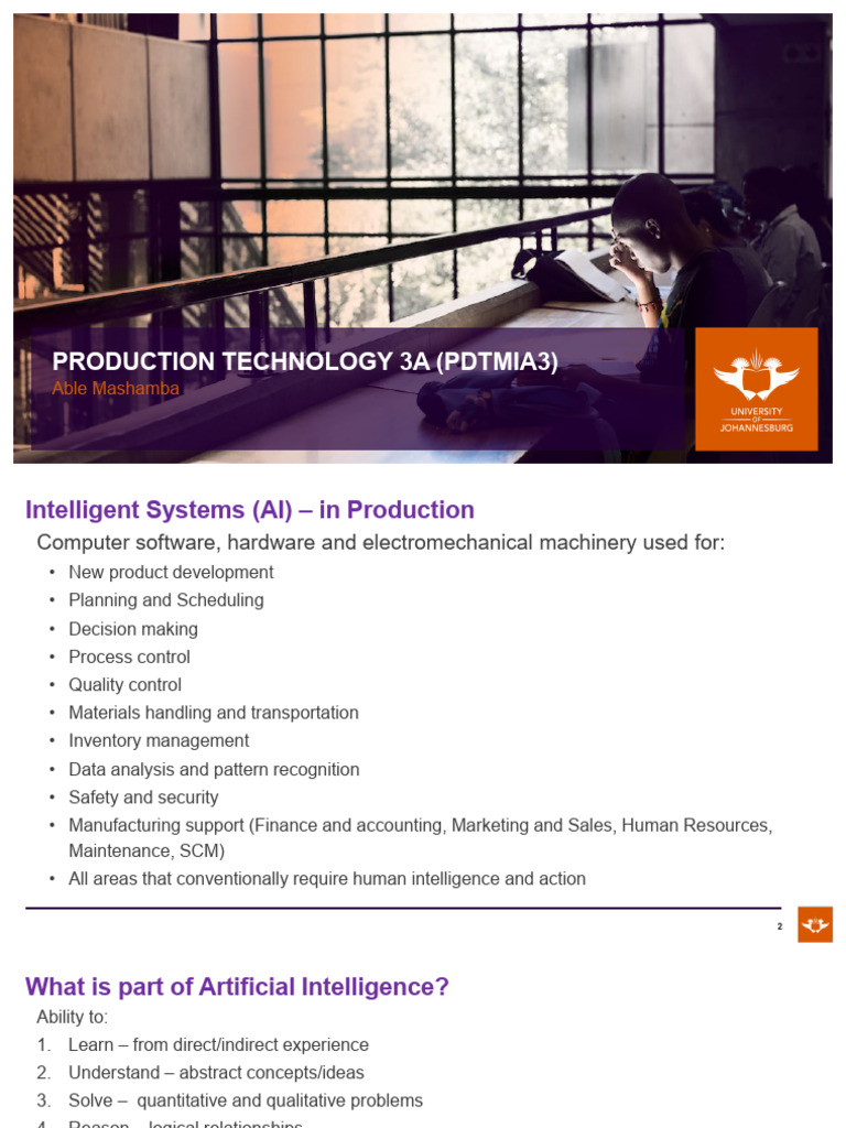 AI in Production Technology Overview | PDF | Machine Learning ...