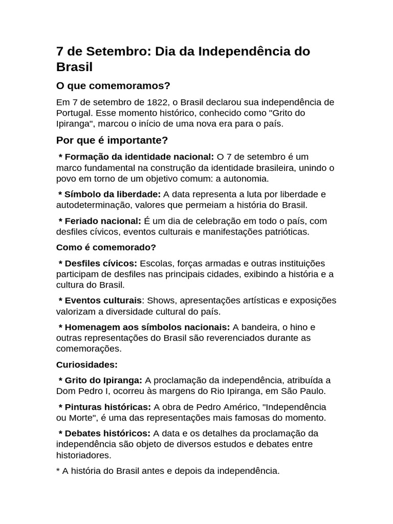 7 de Setembro | PDF