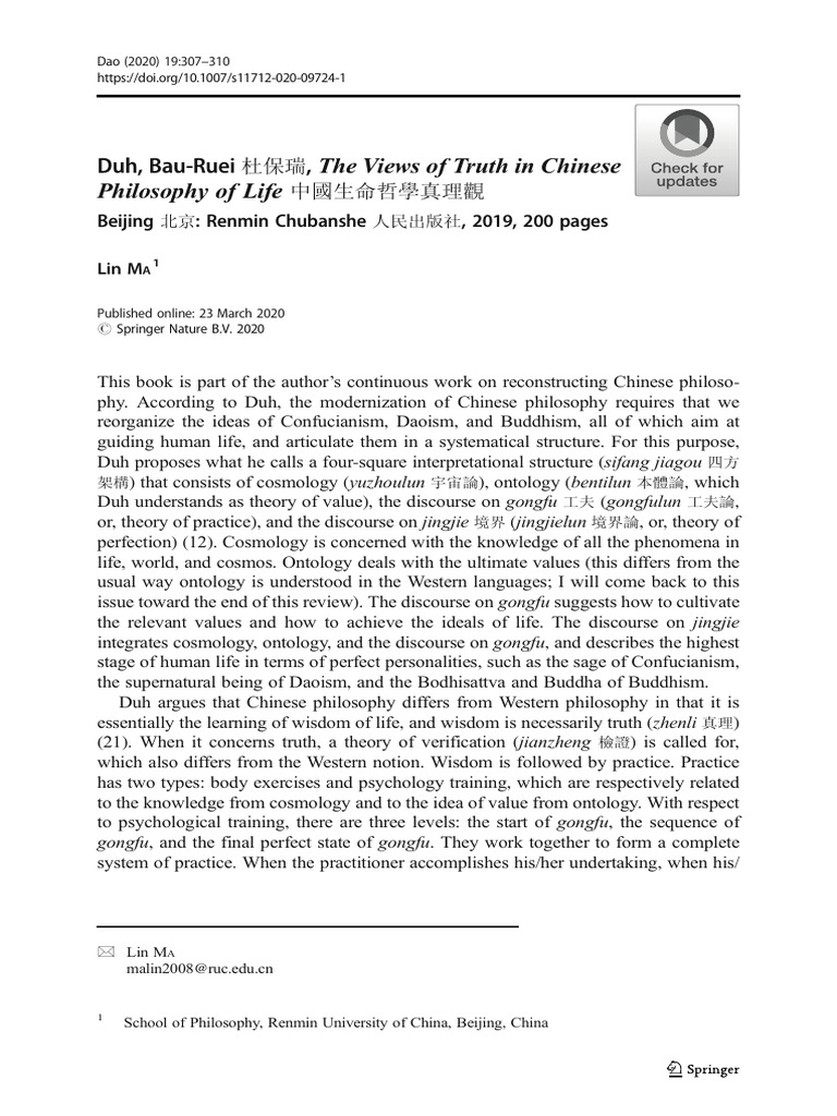 Chinese Philosophy of Life Insights | PDF | Chinese Philosophy | Theory