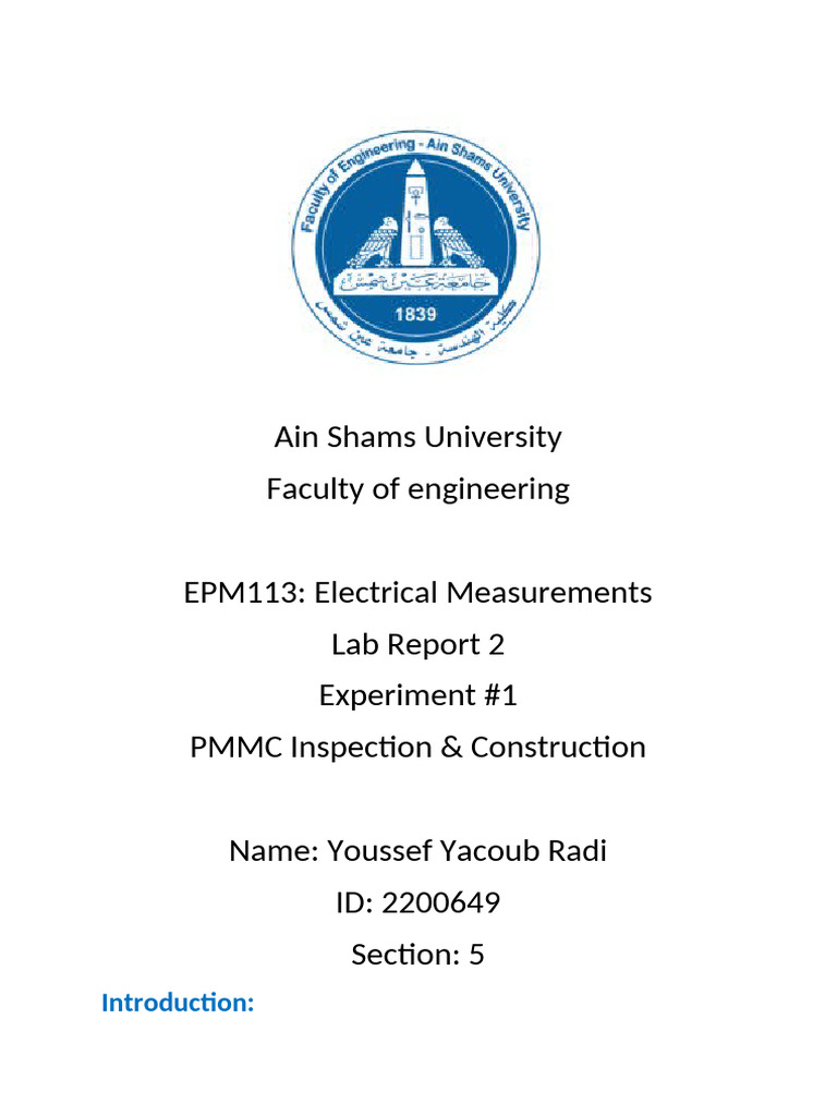 PMMC Inspection & Construction Lab Report | PDF