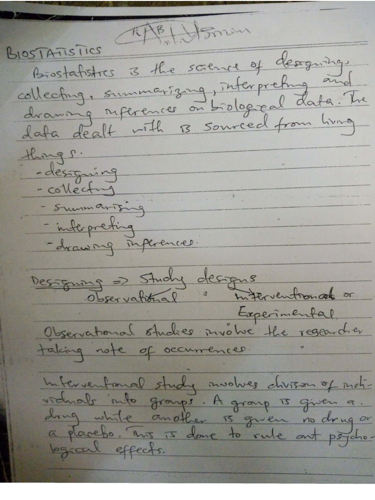 Introduction To Biostatics | PDF