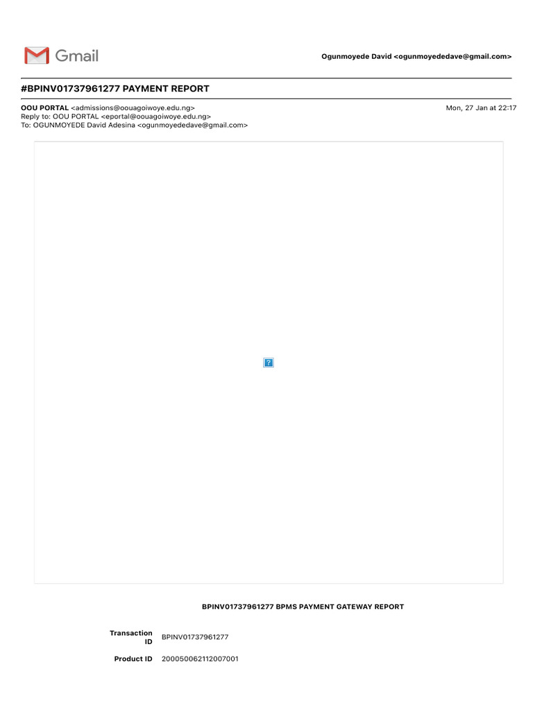 #Bpinv01737961277 Payment Report | PDF
