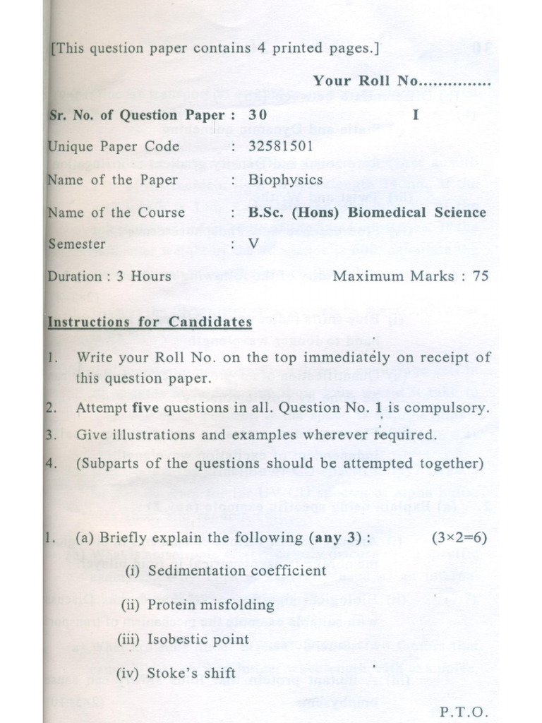 Human Genetics Pyq, Biophysics Pyq | PDF