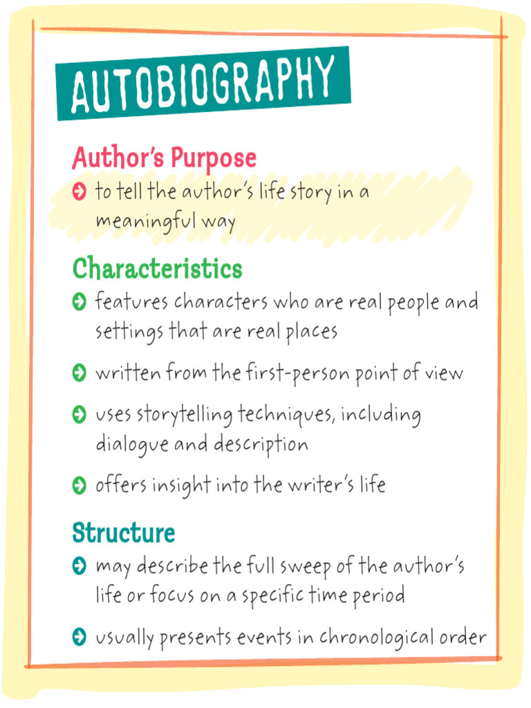 Understanding Autobiography: Key Elements | PDF