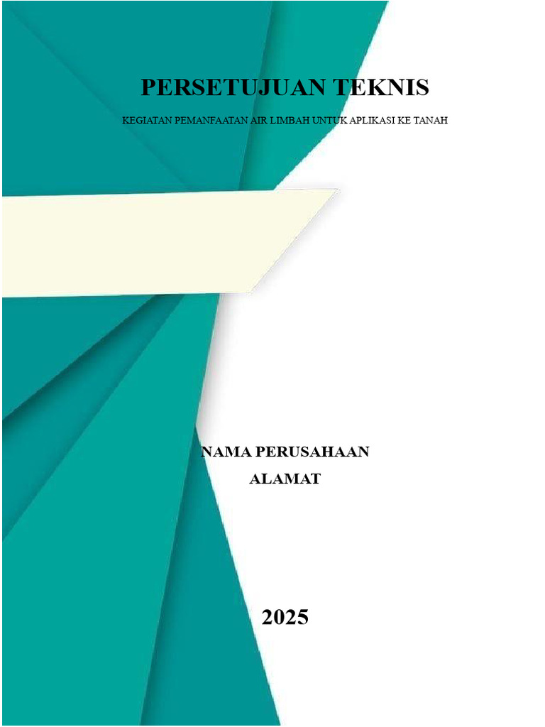 Persetujuan Teknis Pemanfaatan Air Limbah | PDF