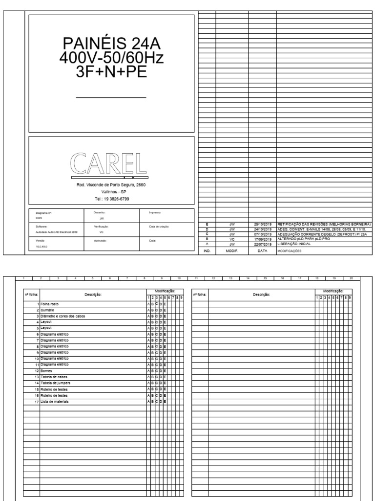 Diagrama Elétrico Painéis 24A Valinhos | PDF | Cor