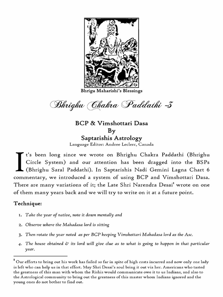 Bhrigu Chakra Paddhati Insights | PDF | Planetary Science | Astrology