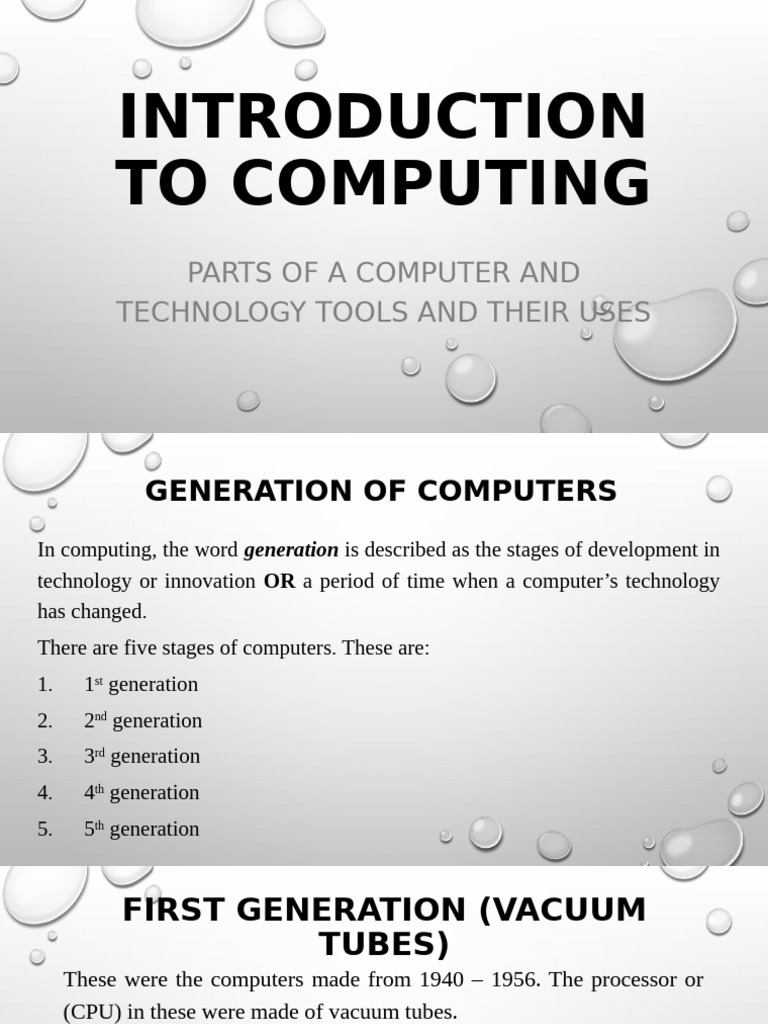 Introduction To Computing | PDF | Central Processing Unit | Integrated ...