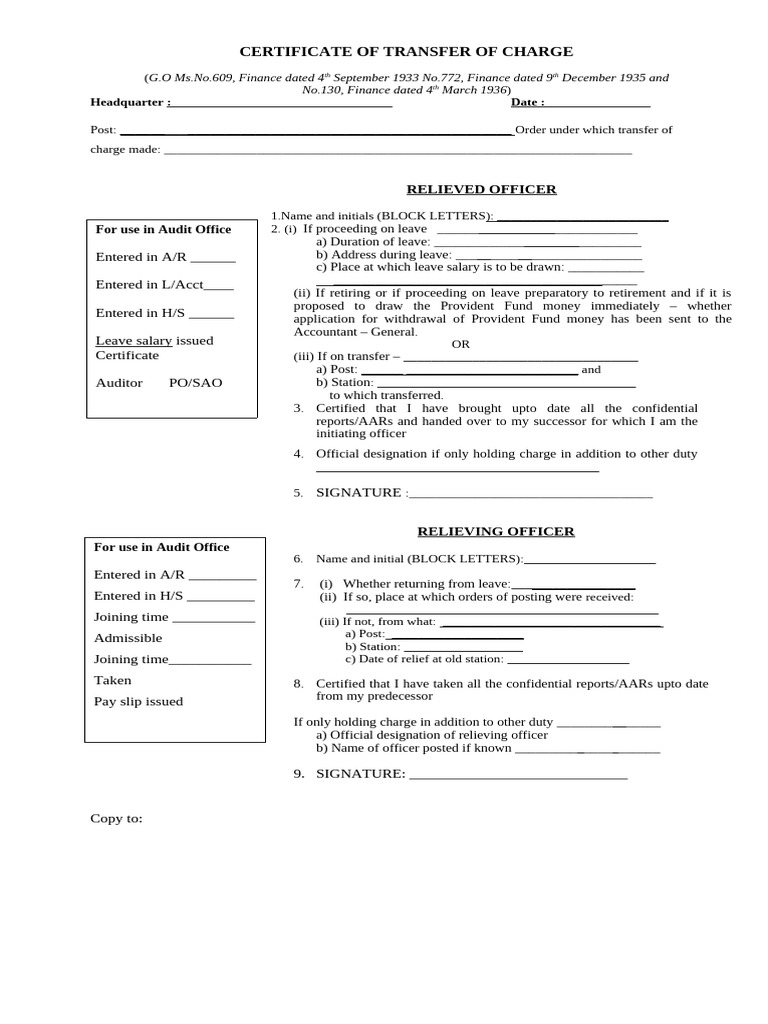 Certificate of Transfer of Charge | PDF | Chess Theory | Chess
