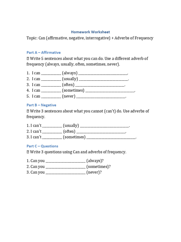 Can Worksheet | PDF
