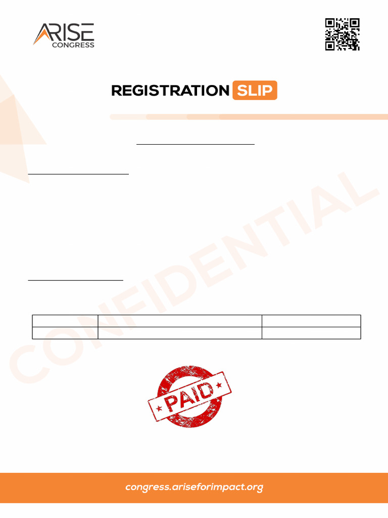 Ogungbe Moses Ar2025oke0049458 Registration Slip | PDF