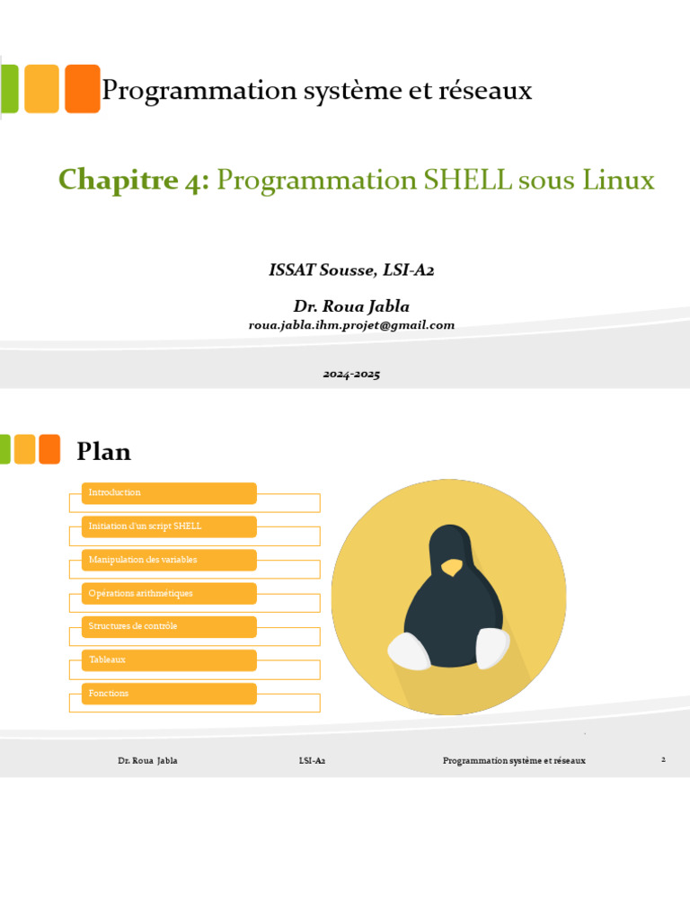 Programmation SHELL sous Linux : Guide Pratique | PDF | Langage de ...