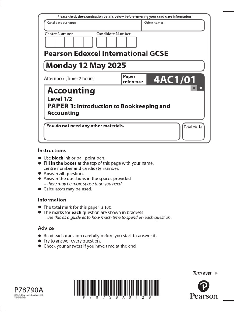 Accounting Paper 1: May 2025 Exam | PDF | Debits And Credits | Business ...