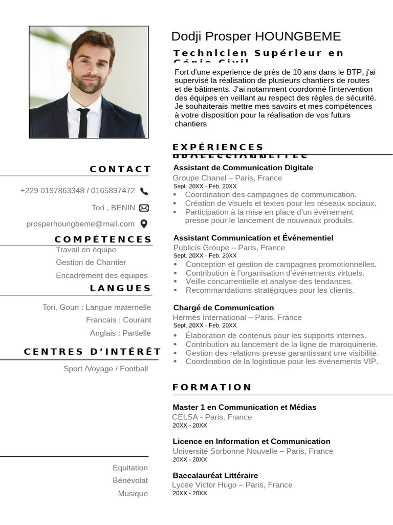 265 Modele CV Simple | PDF