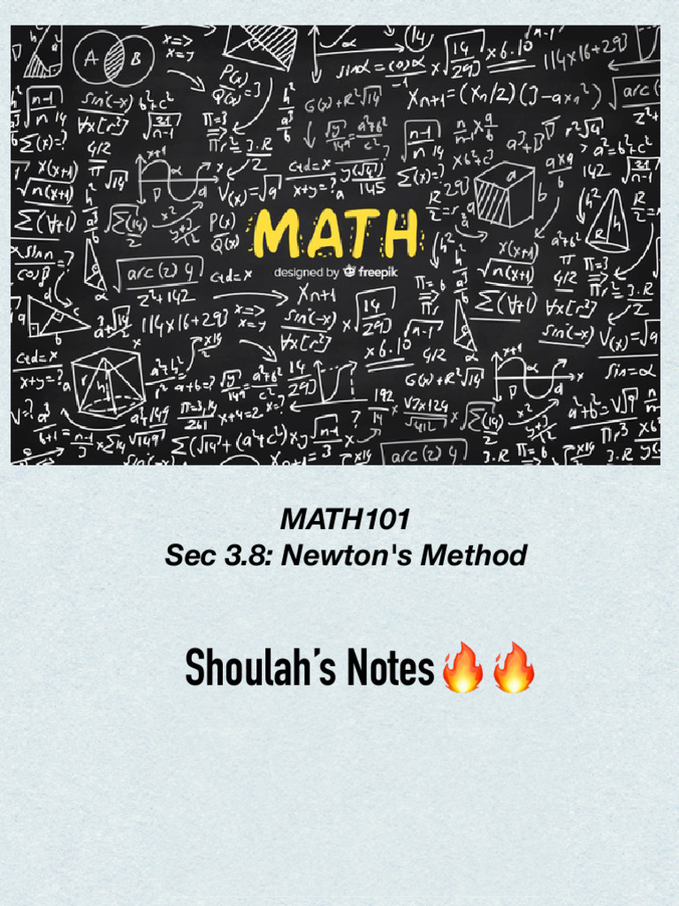 3.8 Newton's Method | PDF