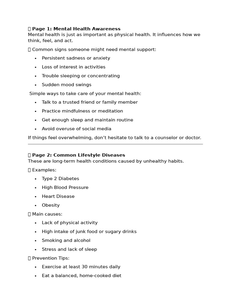 Health Tips for Everyday Wellness | PDF | Oral Hygiene | Medical ...