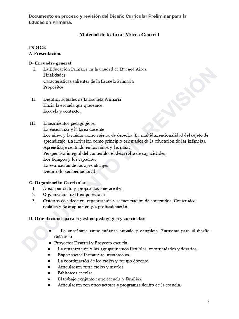 Diseño Curricular para Educación Primaria | PDF | Plan de estudios ...