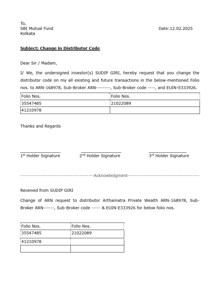 Distributor Code Change Request Form | PDF | Financial Markets ...