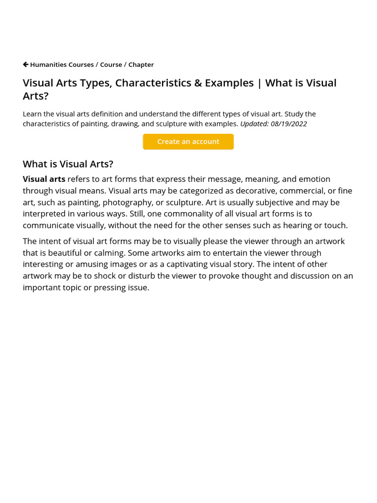 Visual Arts Types, Characteristics & Examples - What Is Visual Arts ...