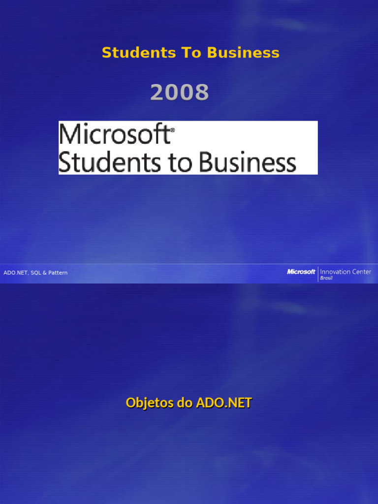 ADO.NET e SQL: Estruturas e Comandos | PDF | SQL | Active X Data ...