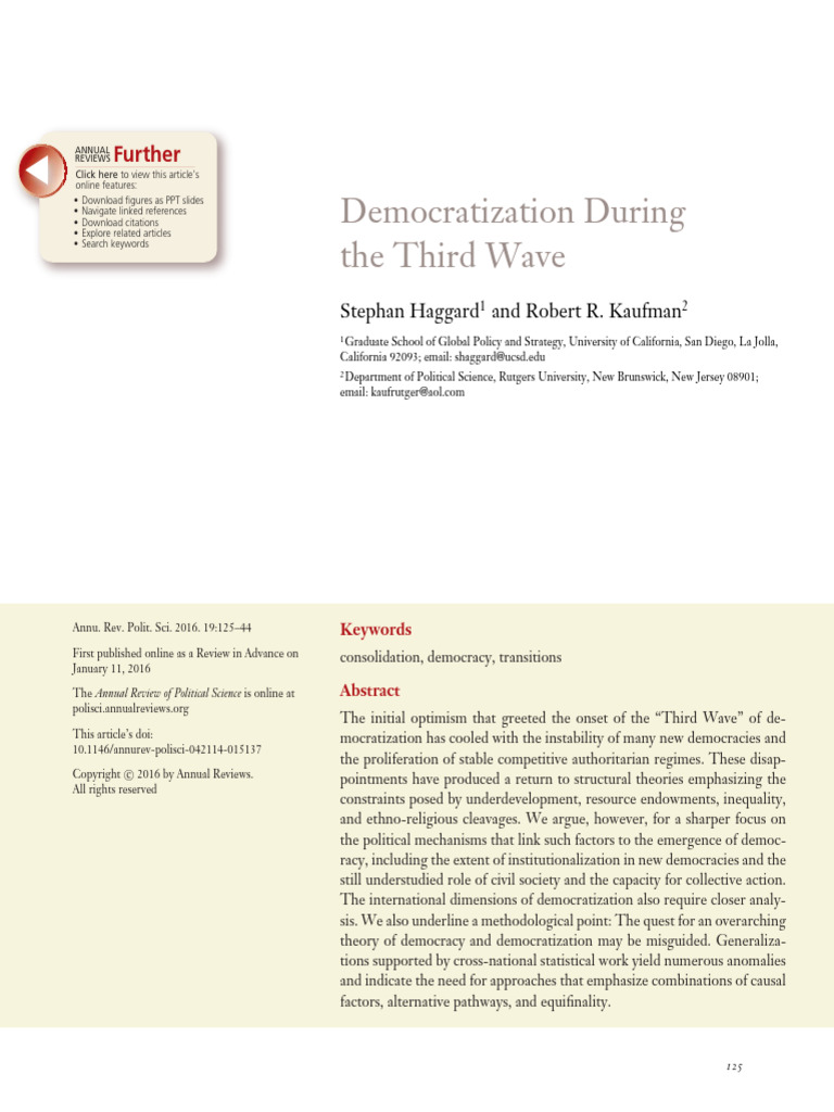 Democratization During The Third Wave | PDF | Democratization ...