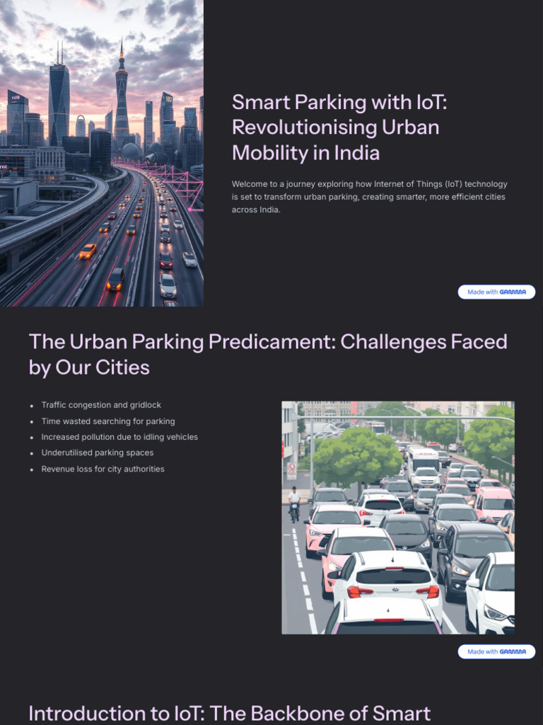 Smart Parking IoT Solutions in India | PDF | Parking | Internet Of Things