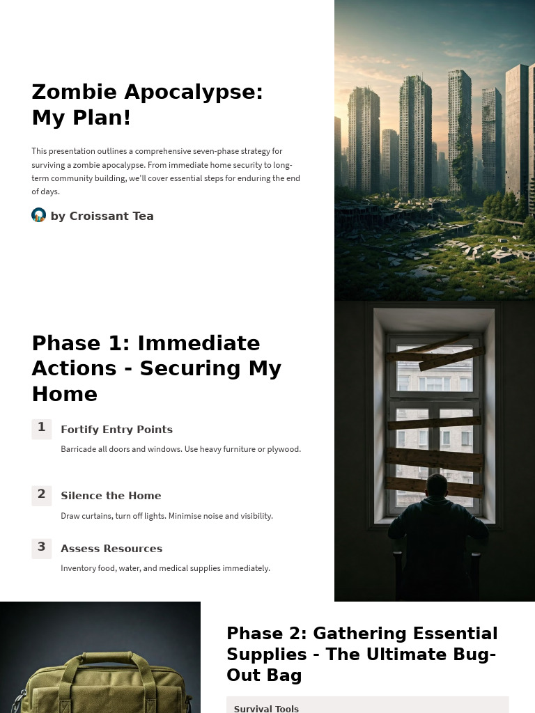 Zombie Apocalypse Survival Plan Guide | PDF | Water