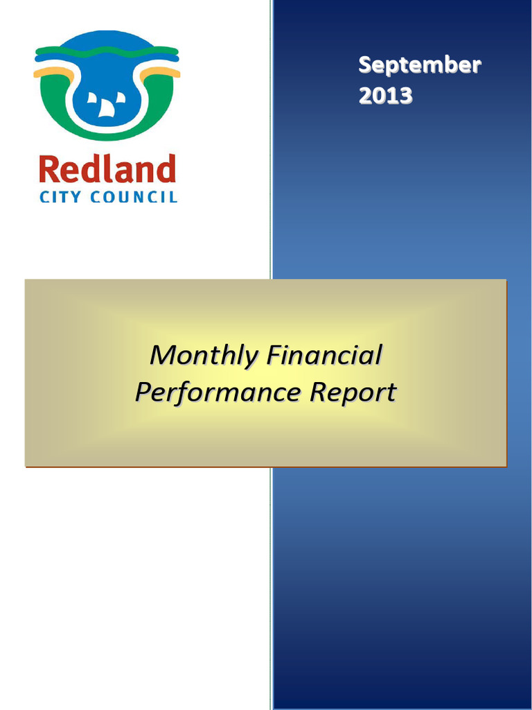 Monthly Financial Performance Report | PDF | Budget | Expense