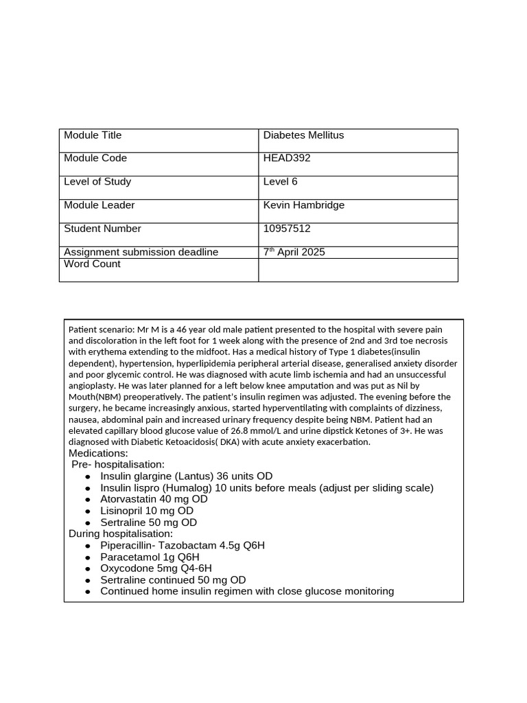 Managing Diabetic Ketoacidosis in T1D | PDF | Diabetes | Disorders Of ...