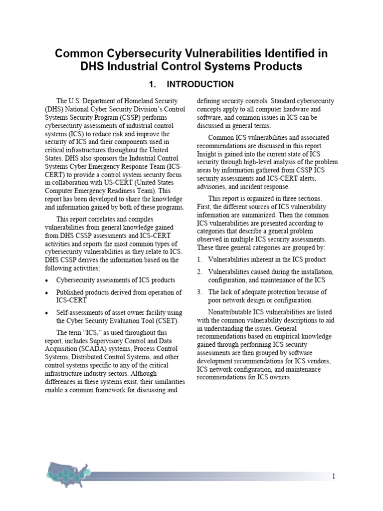 DHS Common Cybersecurity Vulnerabilities ICS 2010-Pages-13 | PDF ...