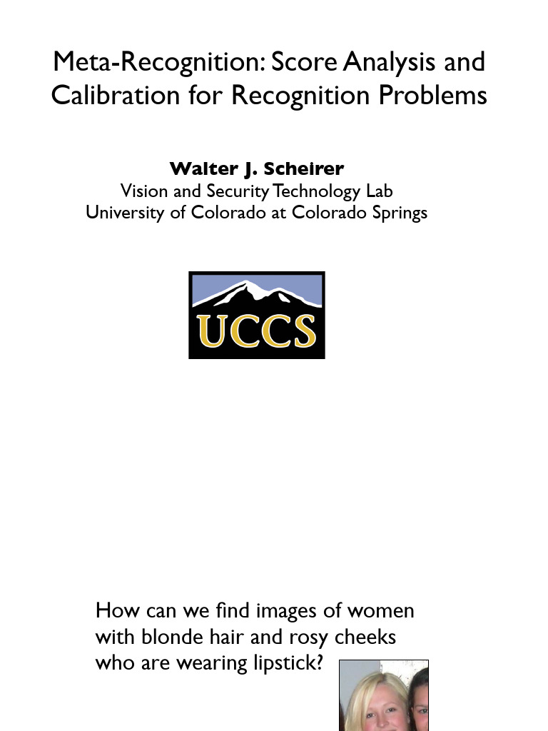 Meta-Recognition in Image Retrieval Systems | PDF | Statistical Theory ...