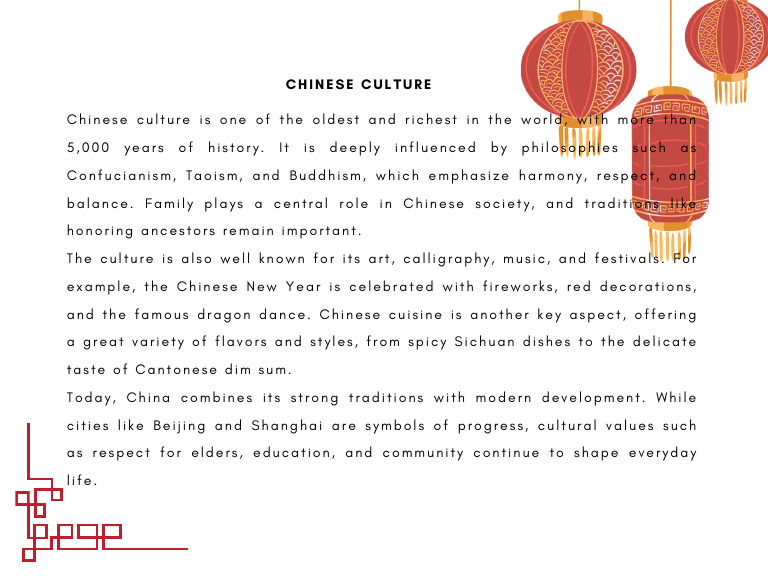 Chinese Culture | PDF