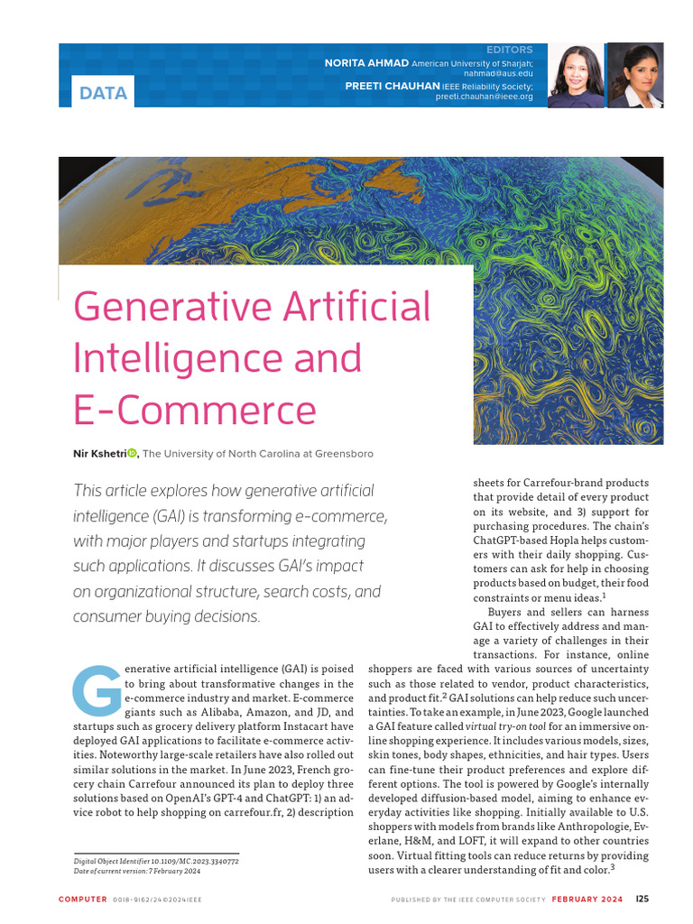 Generative Artificial Intelligence and E-Commerce-En | PDF | E Commerce ...