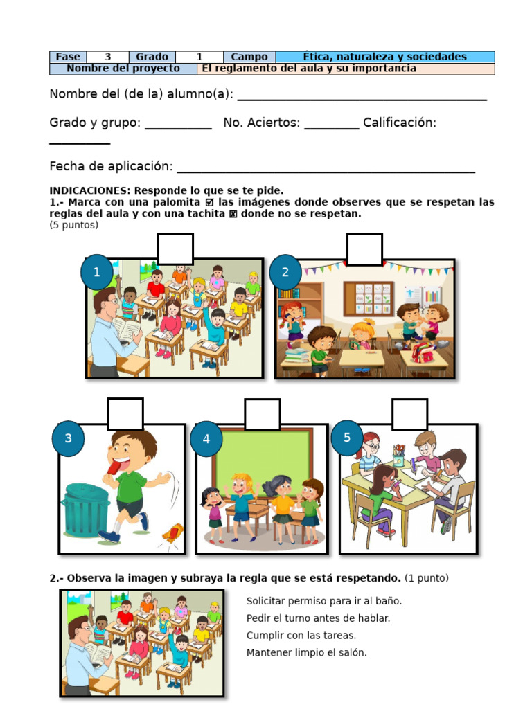 Importancia del Reglamento en el Aula | PDF