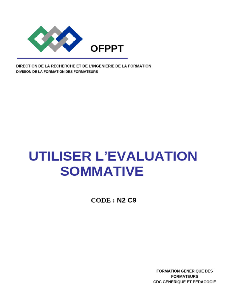 Évaluation Sommative en Formation | PDF