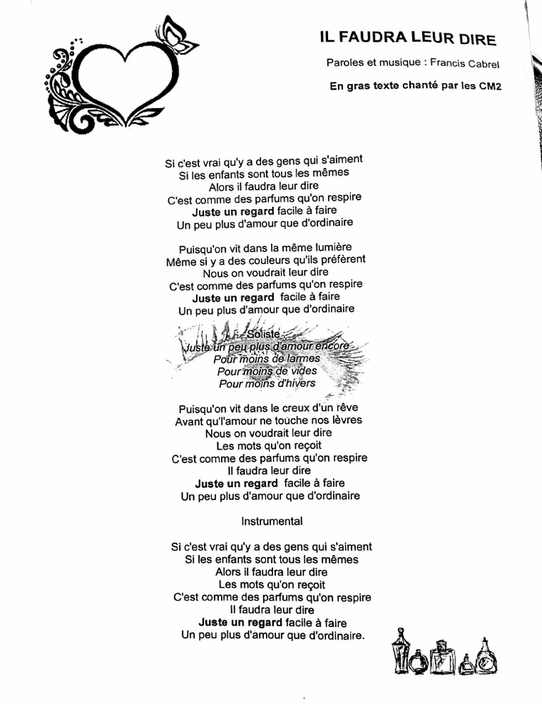 Il Faudra Leur Dire | PDF