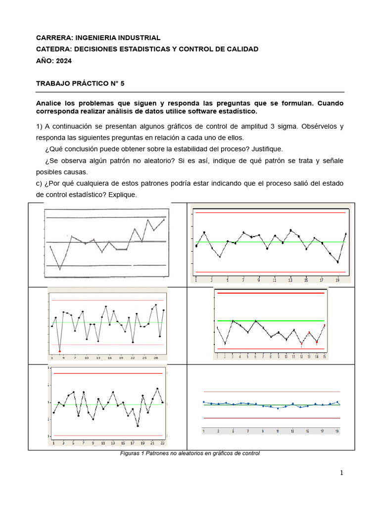 Análisis de Control de Calidad en Ingeniería | PDF | Desviación Estándar