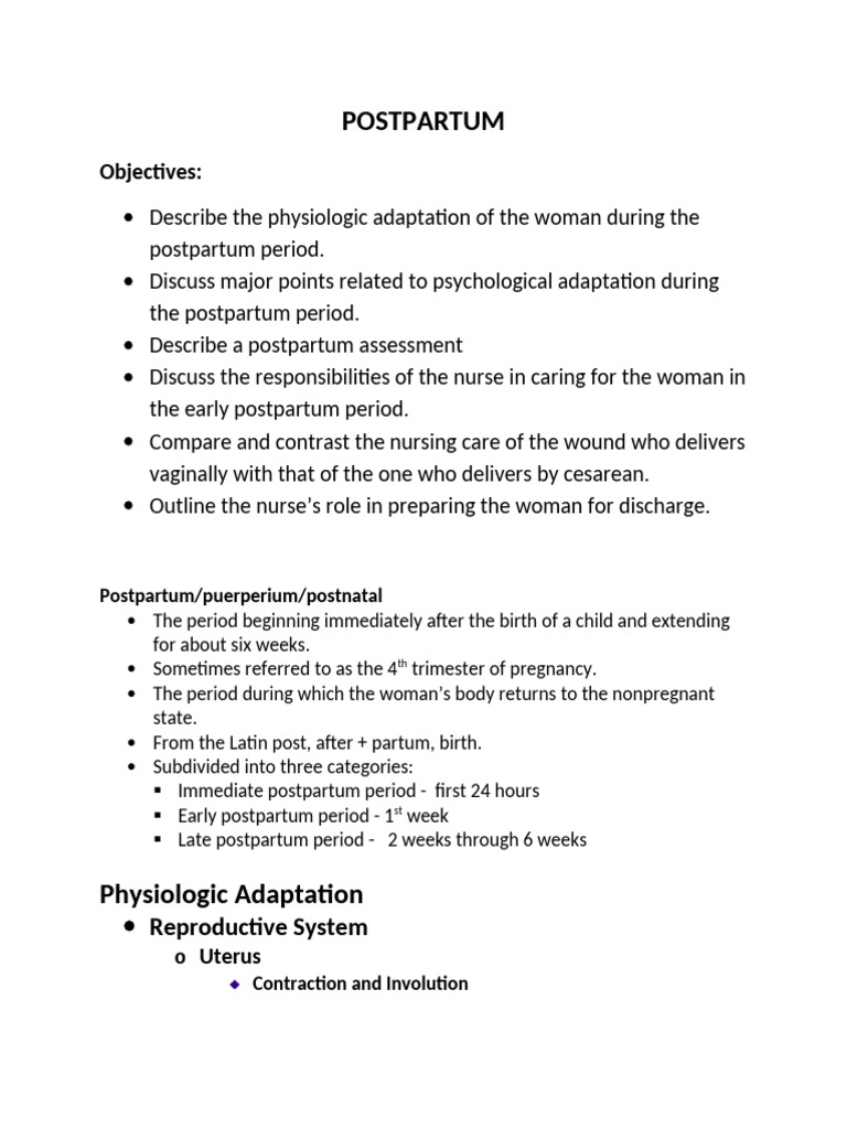 POSTPARTUM Autosaved Autosaved | PDF | Postpartum Period | Childbirth