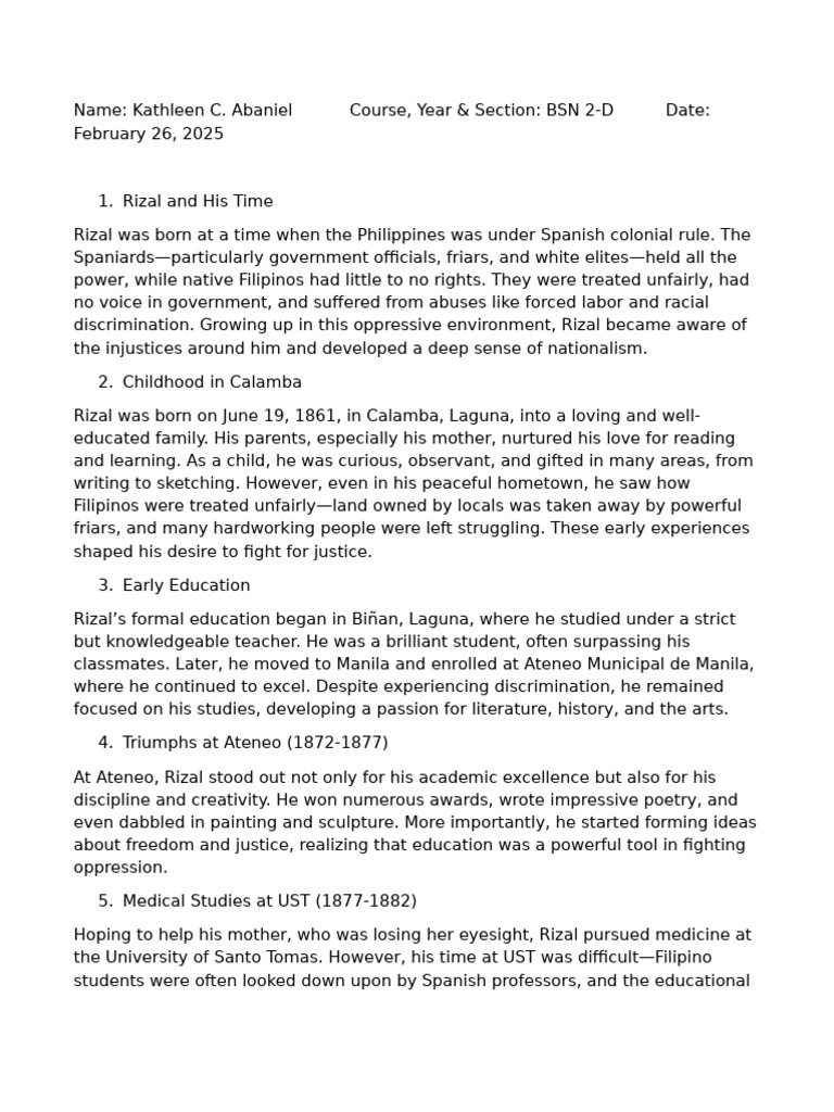 Rizal | PDF