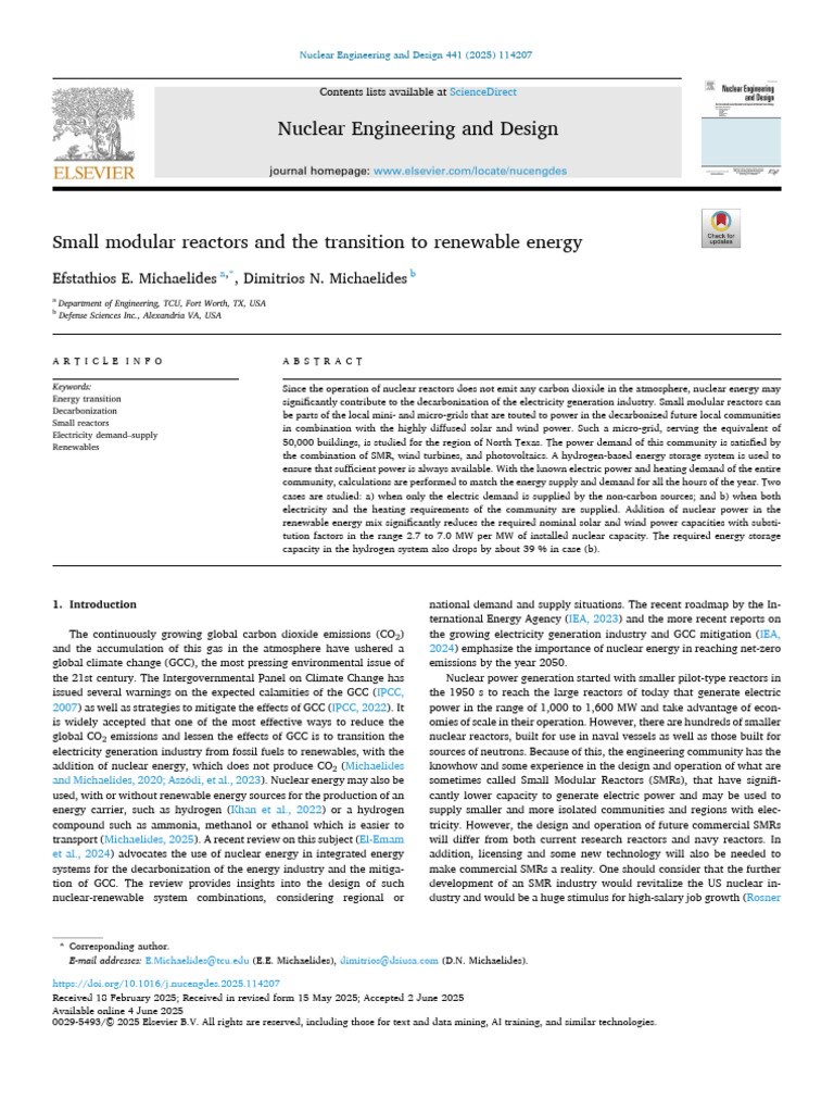 Small Modular Reactors for Renewable Transition | PDF | Wind Power ...