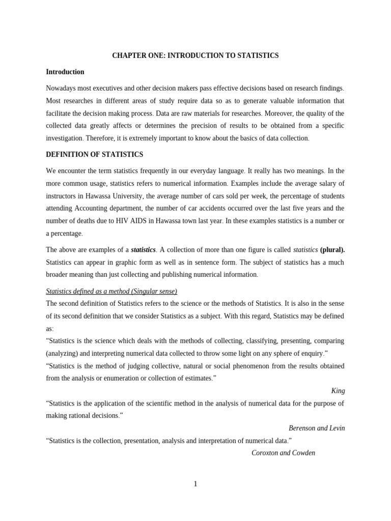 Introduction to Statistics Basics | PDF | Statistics | Level Of Measurement