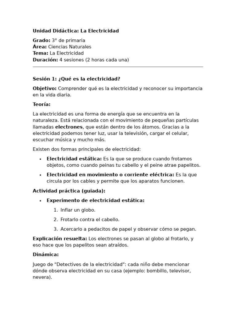 Uso y cuidado de la electricidad | PDF | Electricidad | Electrón