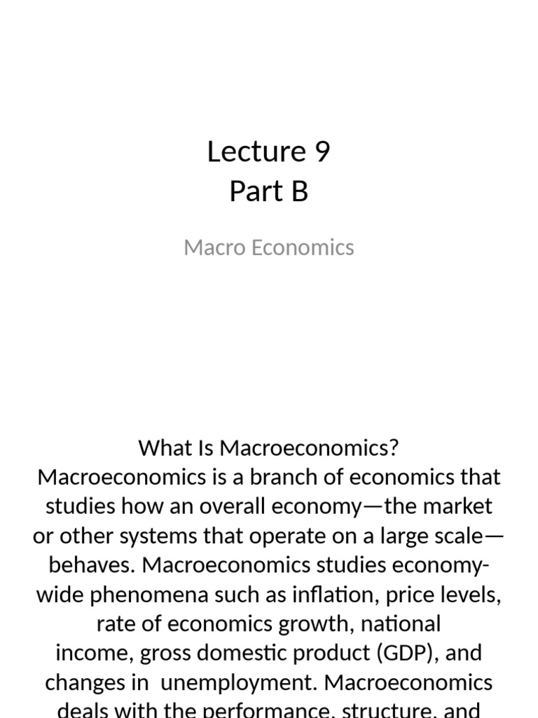 Understanding Macroeconomics and GDP | PDF | Gross Domestic Product ...