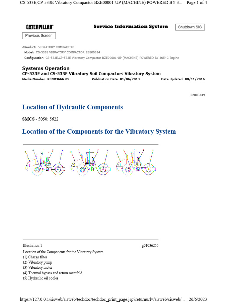 CS-533E Vibratory Compactor Systems Guide | PDF | Valve | Mechanical ...