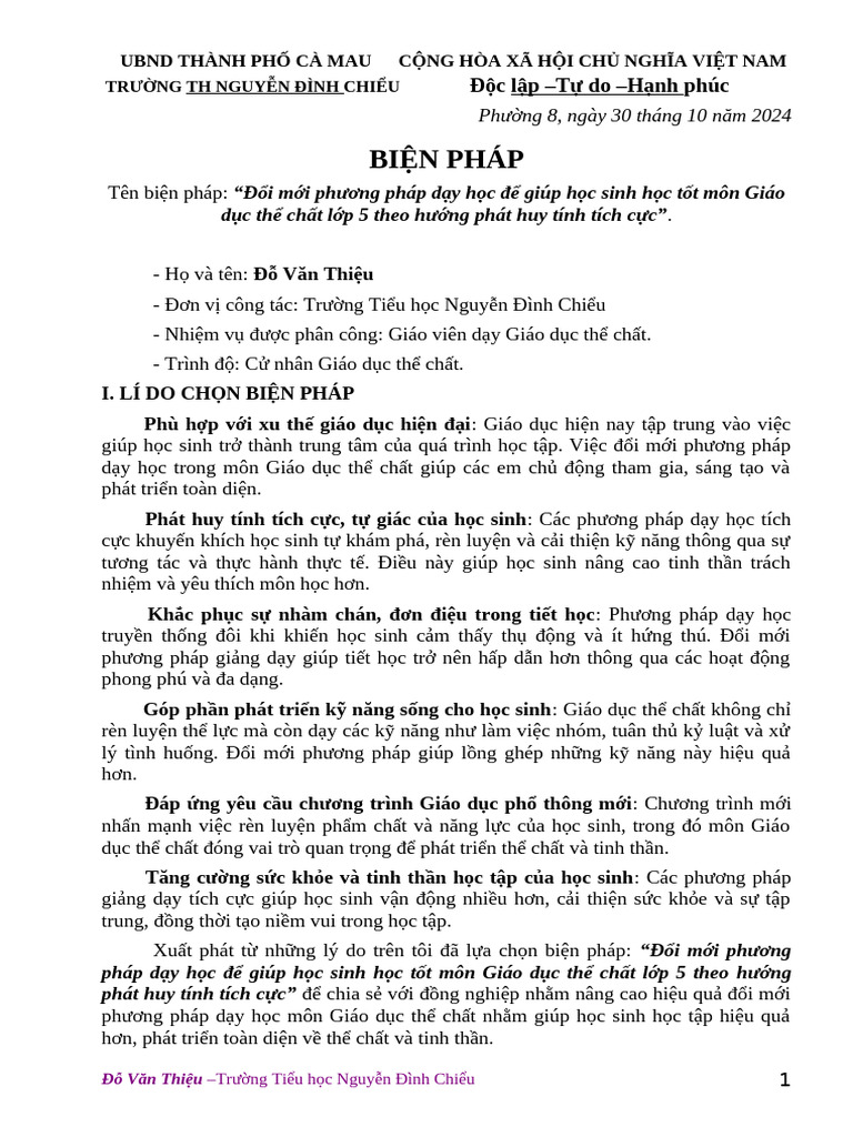 THIỆU - BCBP (19-11) | PDF