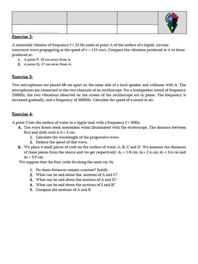 2 Exercise: Homework 1 Amal Educational Institutions Alkaramah High ...